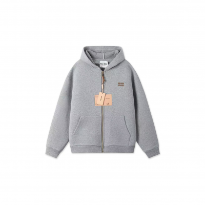 MIU MIU JERSEY HOODIE JACKET